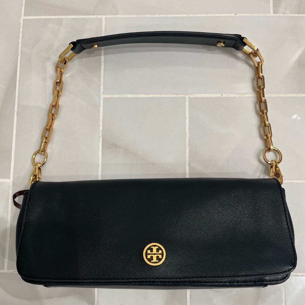 Tory Bruch Leather Textured Shoulder Bag/Cultch!